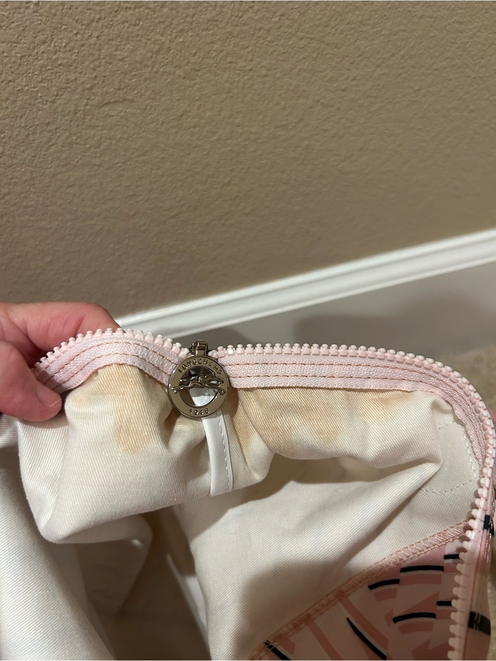 Longchamp Pink Patterned Tote - Picture 6 of 8
